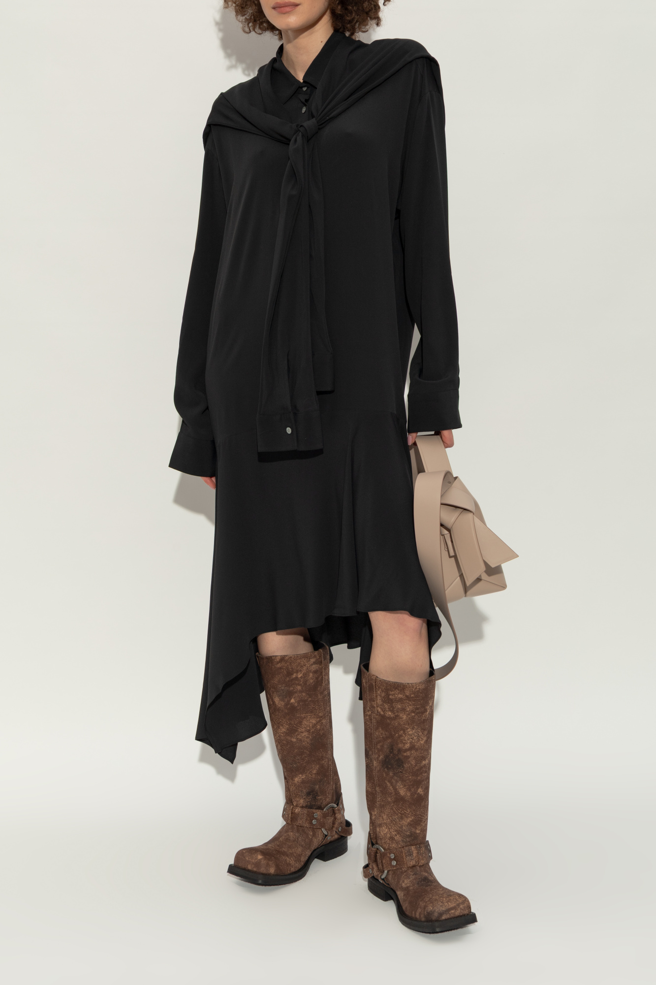 ロングブーツ ACNE STUDIOS Woman Boots Brown AD0789 BUT Acne Studios - Denim buckle boots - Rust brown